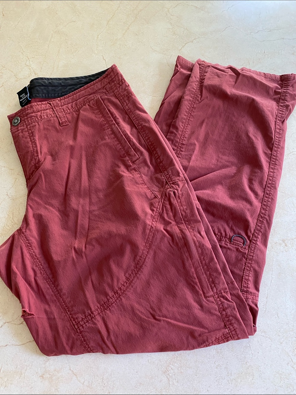KUHL Roll-up Hiking Pants in Dusky Brick Red
